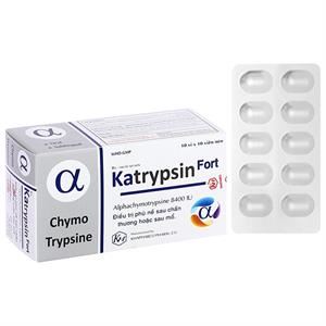 Katrypsin Fort 8400IU trị phù nề sau chấn thương, phẫu thuật, bỏng