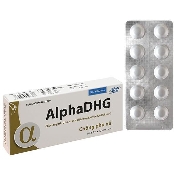 AlphaDHG 4200IU trị phù nề sau chấn thương