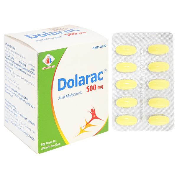 Dolarac 500mg giảm đau, kháng viêm xương khớp, trị đau bụng kinh