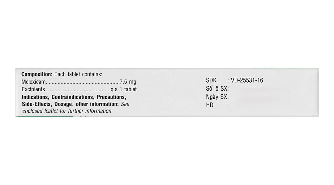 Melomax TV.Pharm 7.5mg điều trị thoái hóa khớp, viêm cột sống