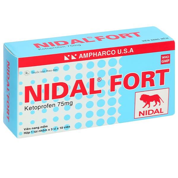 Nidal Fort 75mg giảm đau, kháng viêm xương khớp