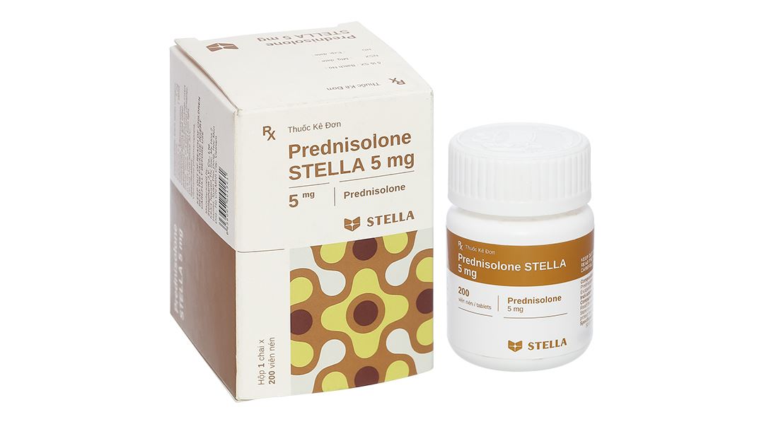 Prednisolone Stella 5mg điều trị các triệu chứng viêm, dị ứng