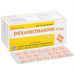 Dexamethasone Mekophar 0.5mg trị trạng thái hen