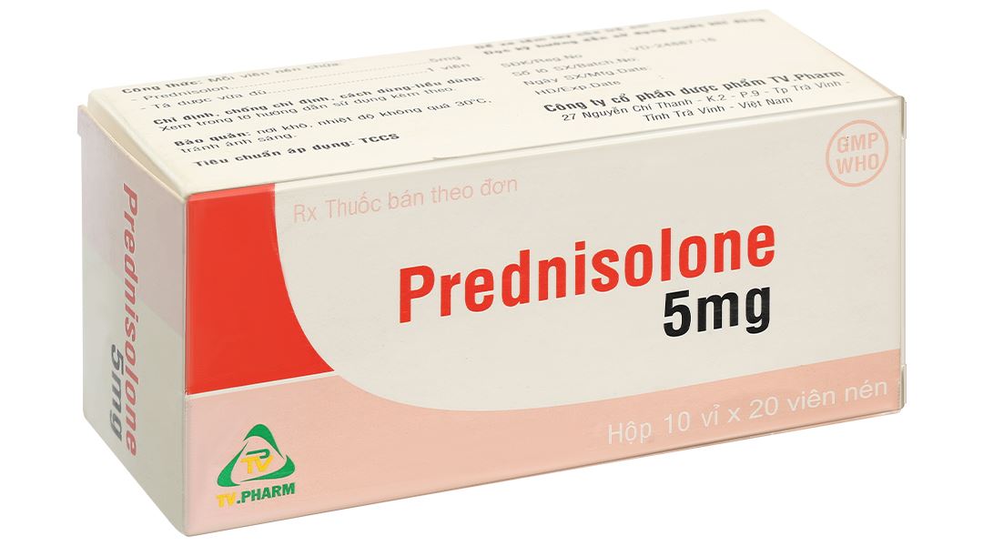Prednisolone 5mg TV.Pharm chống viêm và ức chế miễn dịch