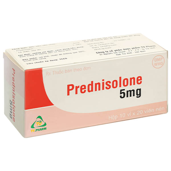 Prednisolone 5mg TV.Pharm chống viêm và ức chế miễn dịch