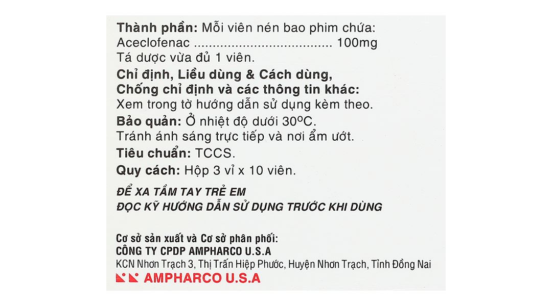 Neo-Nidal 100mg giảm đau, kháng viêm xương khớp