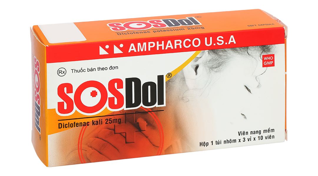 Sosdol 25mg giảm đau, kháng viêm xương khớp