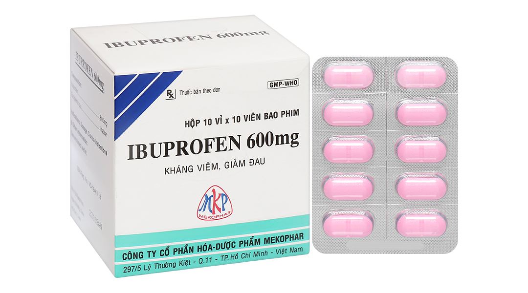 Ibuprofen Mekophar 600mg giảm đau, kháng viêm