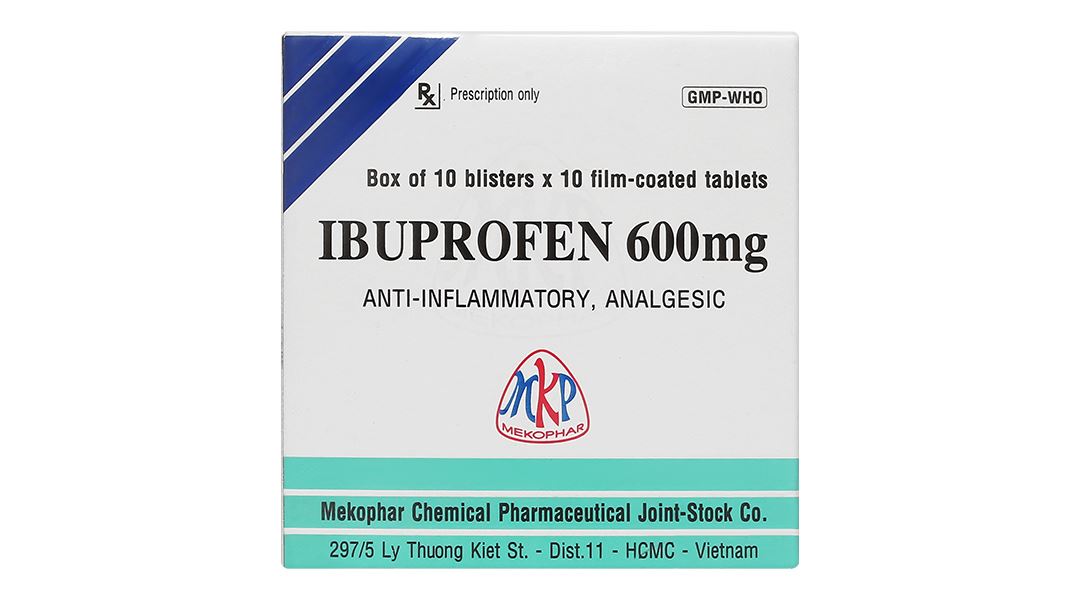 Ibuprofen Mekophar 600mg giảm đau, kháng viêm