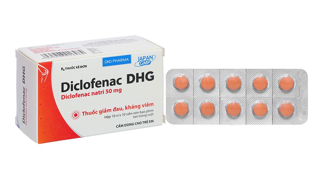 Diclofenac DHG 50mg điều trị viêm xương khớp