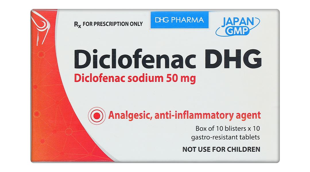 Diclofenac DHG 50mg điều trị viêm xương khớp