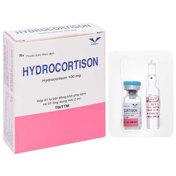 Bột khô pha tiêm Hydrocortison Bidiphar 100mg chống viêm, dị ứng