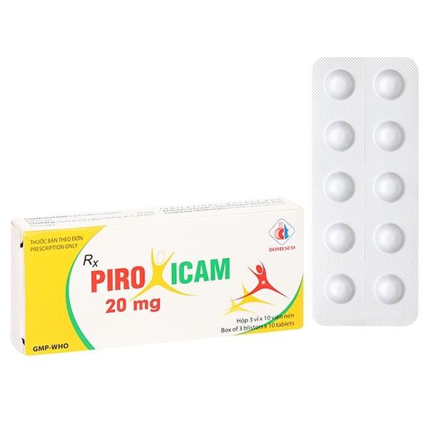 Piroxicam Domesco 20mg giảm triệu chứng của viêm khớp dạng thấp