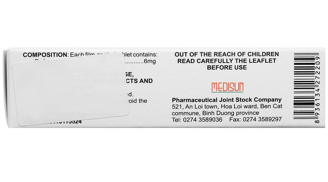 Basmetin 6mg điều trị hen phế quản, viêm khớp dạng thấp