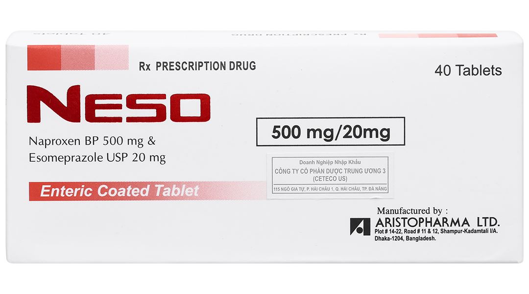 Neso trị thoái hóa khớp, viêm khớp dạng thấp 500mg/20mg