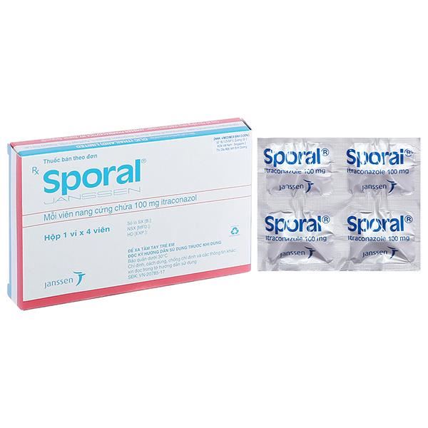 Sporal 100mg điều trị nhiễm nấm