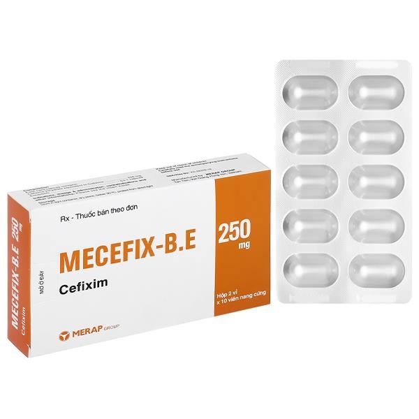 Mecefix-B.E 250mg trị các nhiễm trùng gây bởi vi khuẩn nhạy cảm
