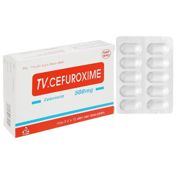 TV.Cefuroxime 500mg trị nhiễm khuẩn