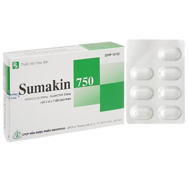 Sumakin 750 trị nhiễm khuẩn do vi khuẩn nhạy cảm