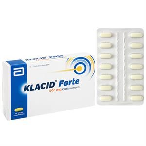 Klacid Forte 500mg trị nhiễm trùng do một hoặc nhiều vi khuẩn nhạy cảm