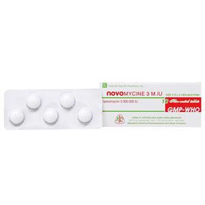 Novomycine 3 M.IU trị nhiễm khuẩn da, đường hô hấp