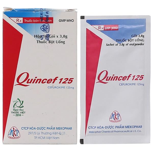 Thuốc bột uống Quincef 125 trị nhiễm khuẩn