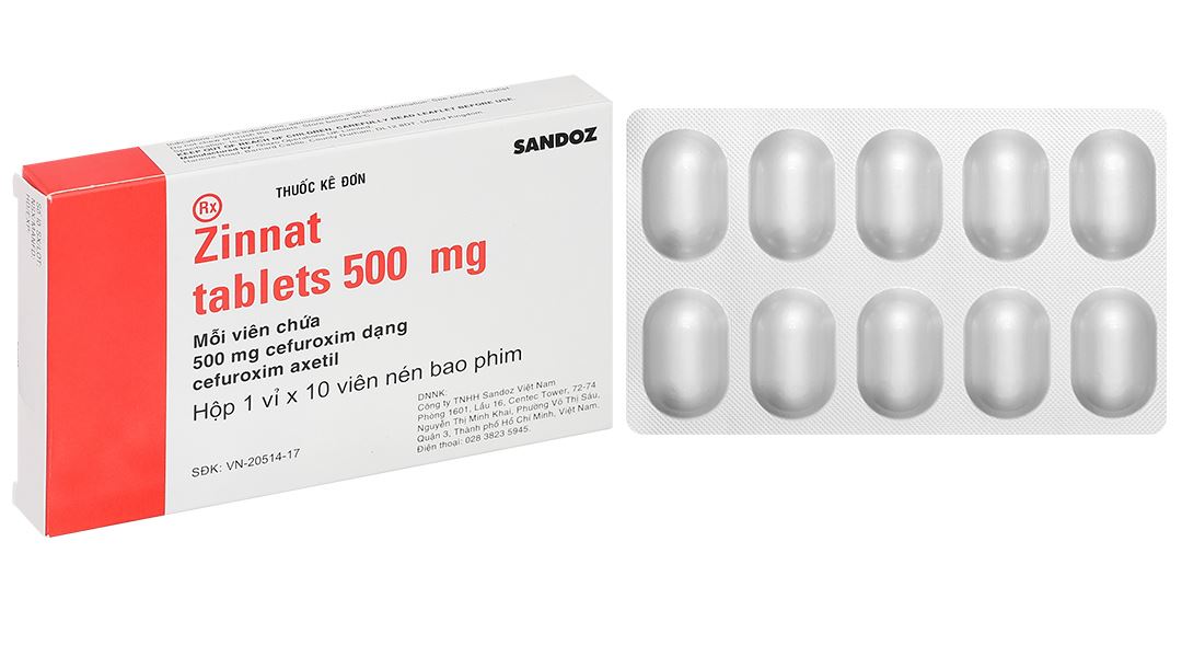 Zinnat Tablets 500mg trị nhiễm khuẩn