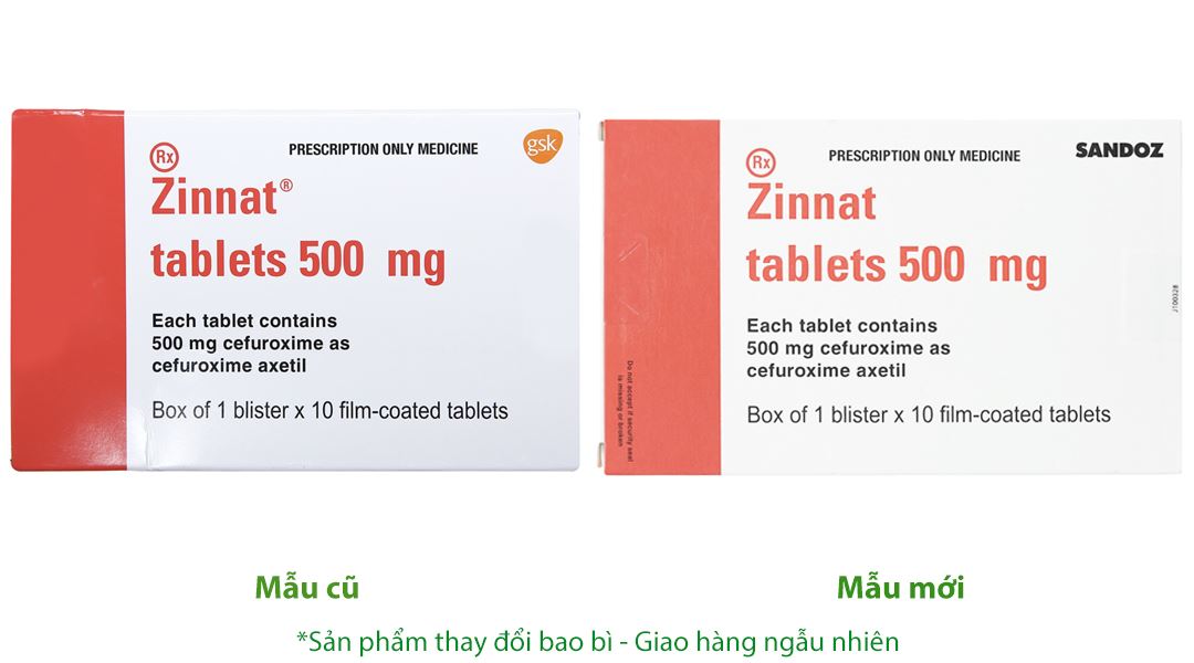 Zinnat Tablets 500mg trị nhiễm khuẩn