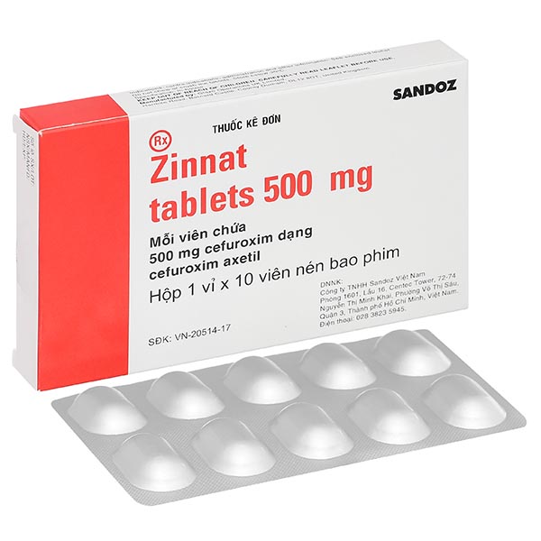 Zinnat Tablets 500mg trị nhiễm khuẩn