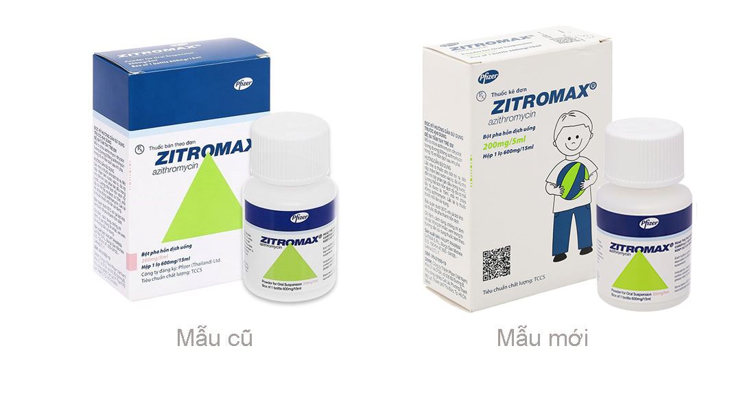 Bột pha hỗn dịch uống Zitromax 200mg/5ml trị nhiễm khuẩn