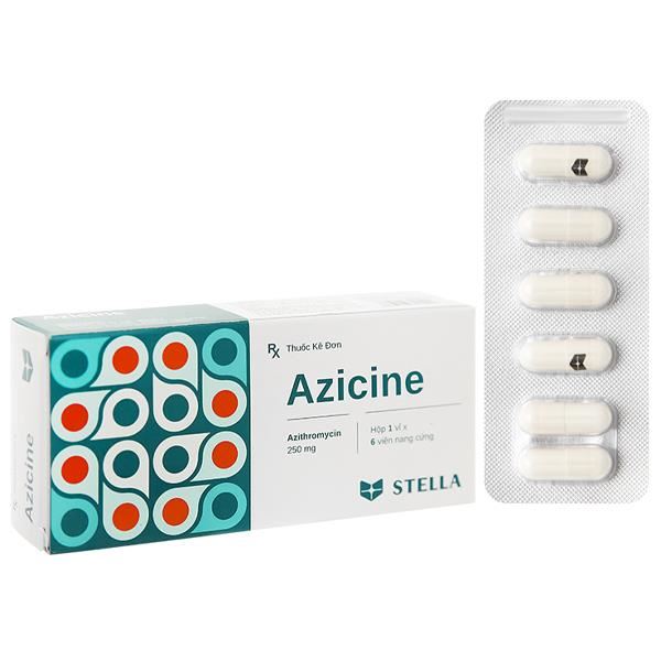 Azicine 250mg trị viêm họng, viêm amidan, viêm xoang