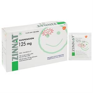 Cốm pha hỗn dịch uống Zinnat Suspension 125mg trị nhiễm khuẩn