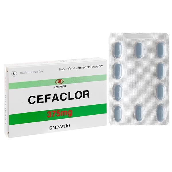 Cefaclor Mebiphar 375mg điều trị nhiễm khuẩn đường hô hấp