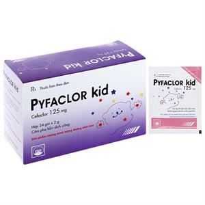 Cốm pha hỗn dịch uống Pyfaclor Kid 125mg trị nhiễm khuẩn hô hấp