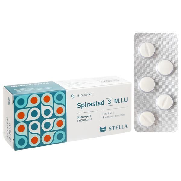 Spirastad 3 M.I.U trị nhiễm khuẩn đường hô hấp, da, và sinh dục