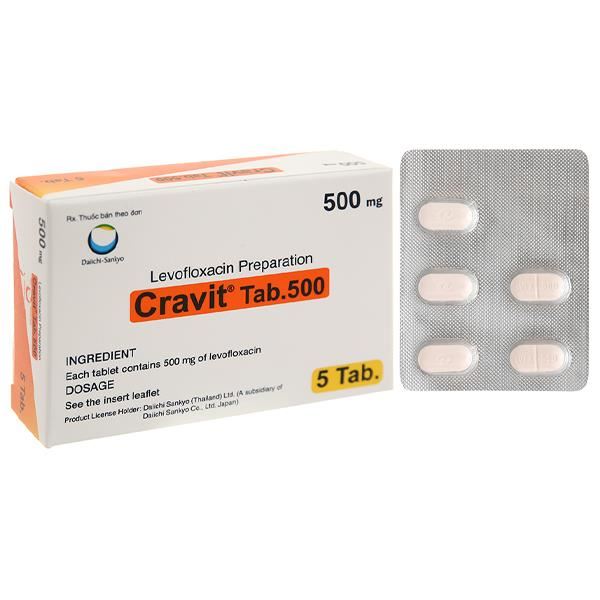 Cravit Tab.500 trị nhiễm khuẩn