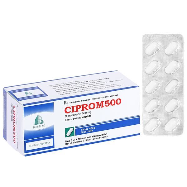 Ciprom500 trị nhiễm khuẩn nặng do vi khuẩn nhạy cảm