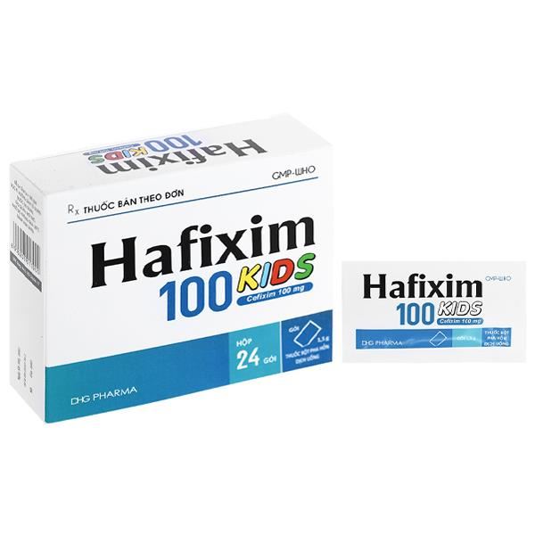 Bột pha hỗn dịch uống Hafixim 100 Kids trị nhiễm khuẩn