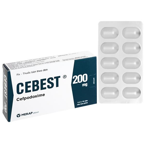 Cebest 200mg trị nhiễm khuẩn từ nhẹ đến trung bình