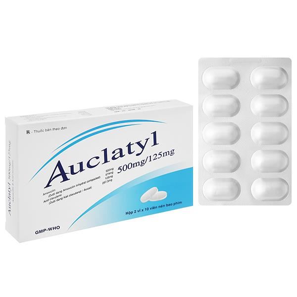 Auclatyl 500mg/125mg trị viêm đường hô hấp
