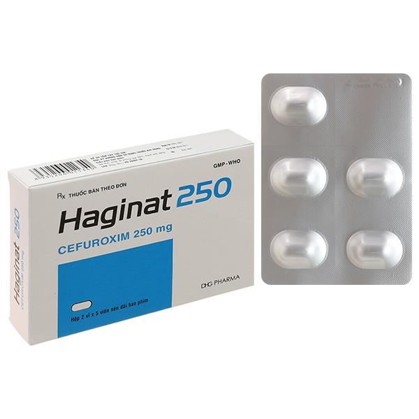 Haginat 250mg trị nhiễm khuẩn đường hô hấp