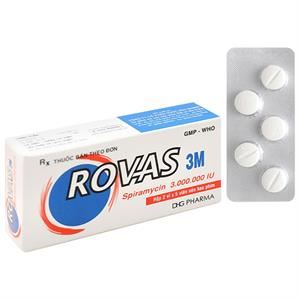 Rovas 3M 3M.IU trị nhiễm khuẩn đường hô hấp, da, sinh dục