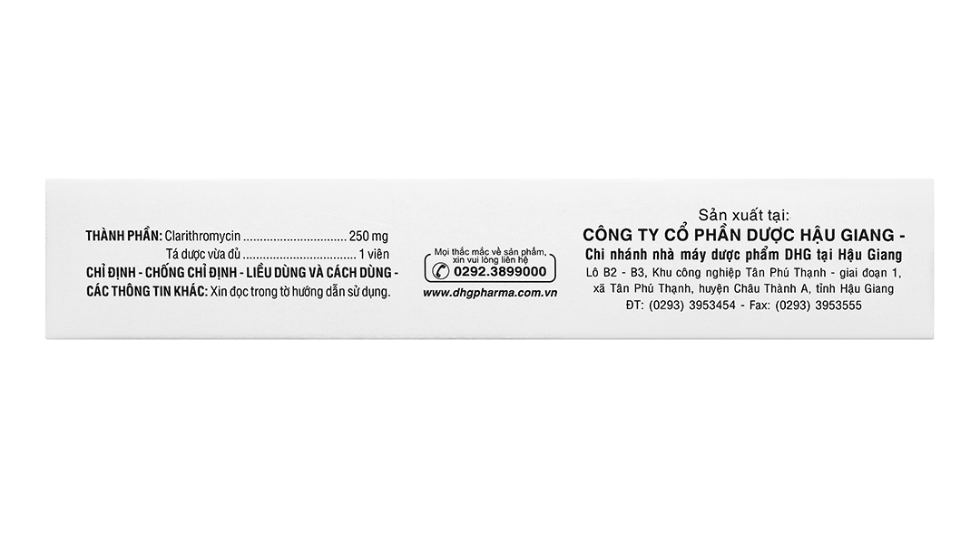 Clabact 250 điều trị nhiễm khuẩn