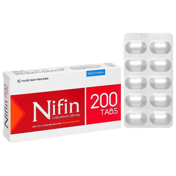 Nifin 200 Tabs trị nhiễm khuẩn từ nhẹ đến trung bình