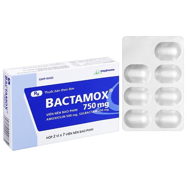 Bactamox 750mg trị nhiễm khuẩn