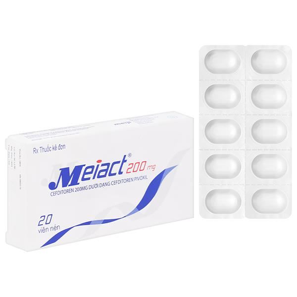 Meiact 200mg trị trị viêm amidan, viêm họng
