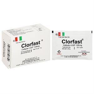 Bột pha hỗn dịch uống Clorfast 125mg trị nhiễm khuẩn