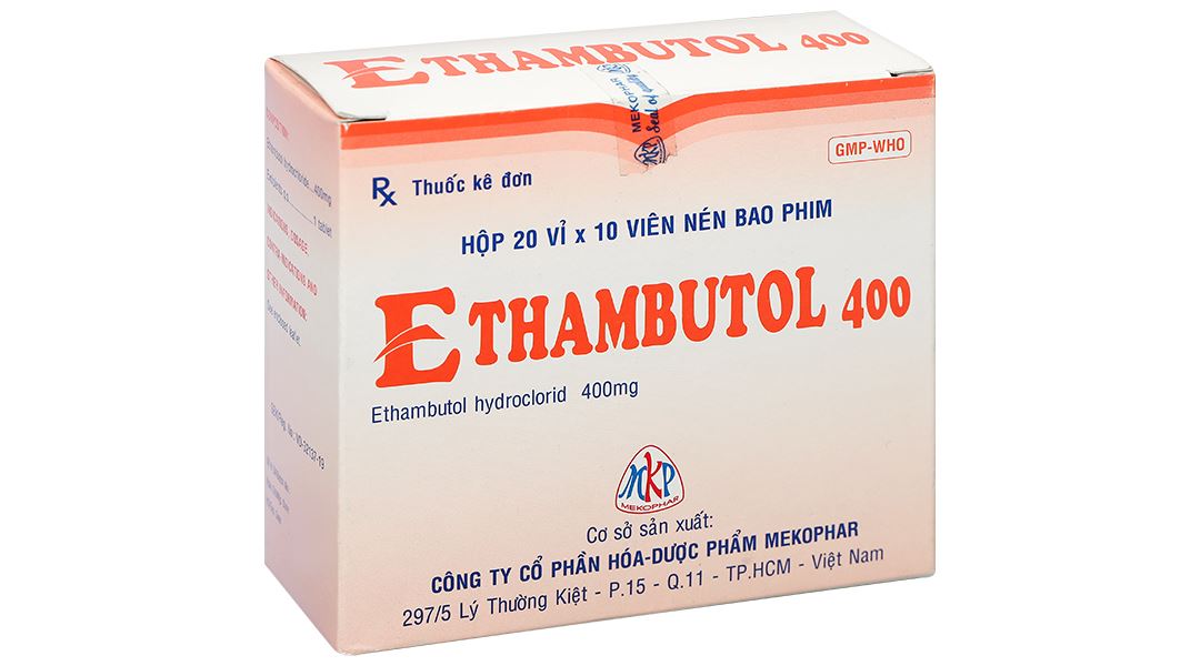 Ethambutol Mekophar 400mg trị lao và phối hợp các thuốc chống lao khác