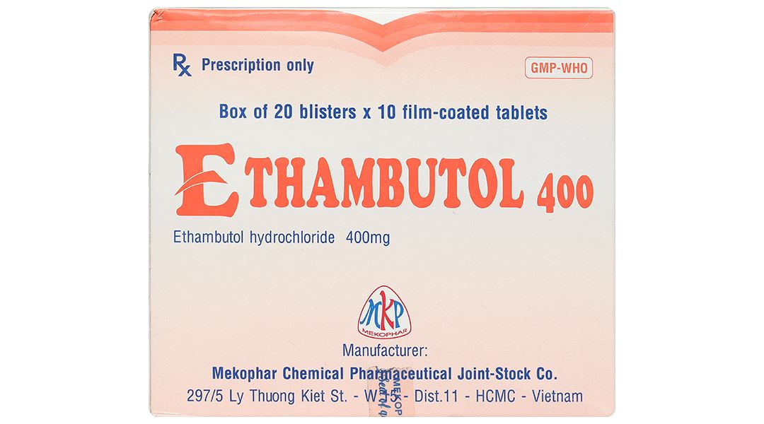 Ethambutol Mekophar 400mg trị lao và phối hợp các thuốc chống lao khác
