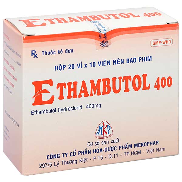 Ethambutol Mekophar 400mg trị lao và phối hợp các thuốc chống lao khác